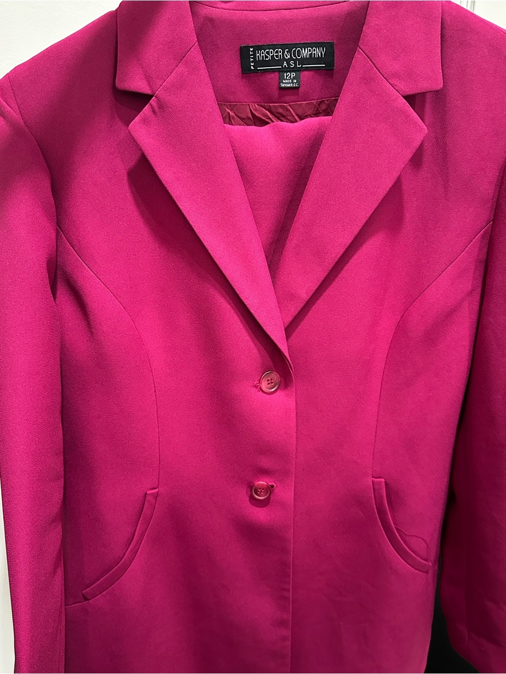 Kasper Women's Hot Pink Tailored Blazer and Skirt